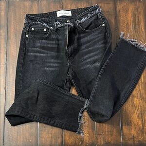 Reformation Dark Denim Straight Leg Jeans